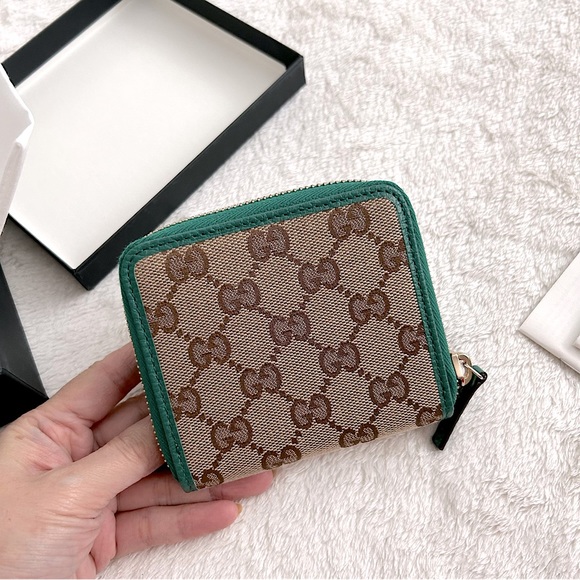 NWT Authentic Gucci GG Canvas & Leather Bifold Short French Wallet - Picture 1 of 11